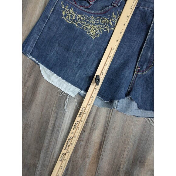 Delf Trading Imperious Denim Jean Skirt Women's 40W VTG Y2K Baggy Skater Goth - Picture 4 of 4